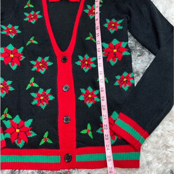 Jolly Sweaters Ugly Christmas Sweater Faux Cardigan - Picture 4 of 7